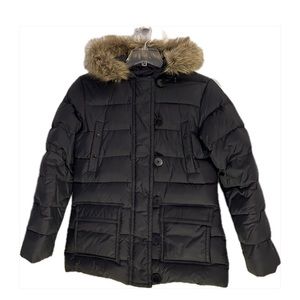LANDS END DOWN COAT, WOMENS SMALL, BLACK